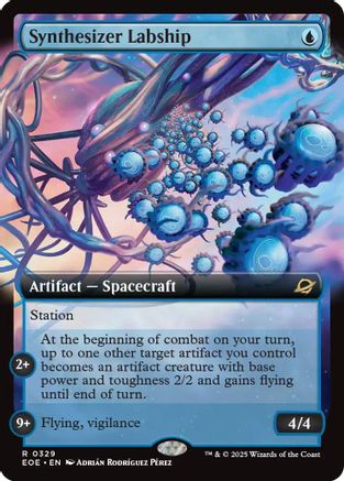 Synthesizer Labship (Extended Art) (329) [Edge of Eternities] foil - Deck Out Gaming