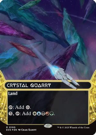 Crystal Quarry (0100) (Borderless) (Galaxy Foil) (100) [Edge of Eternities: Stellar Sights] foil - Deck Out Gaming
