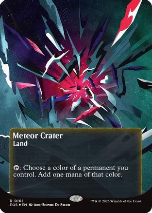 Meteor Crater (0161) (Borderless) (Galaxy Foil) (161) [Edge of Eternities: Stellar Sights] foil - Deck Out Gaming