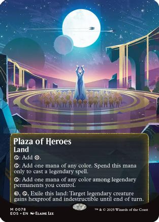 Plaza of Heroes (0078) (Borderless) (78) [Edge of Eternities: Stellar Sights] - Deck Out Gaming