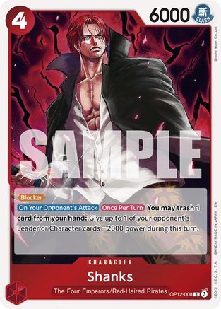 Shanks (008) (OP12-008) [Legacy of the Master] Foil - Deck Out Gaming