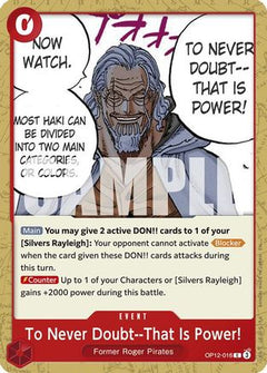 To Never Doubt--That Is Power! (OP12-016) [Legacy of the Master] - Deck Out Gaming