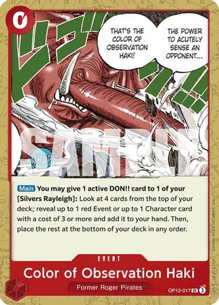 Color of Observation Haki (OP12-017) [Legacy of the Master] - Deck Out Gaming