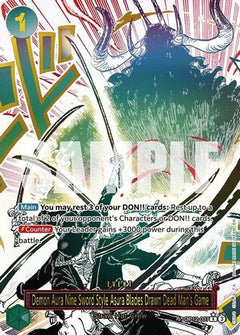 Demon Aura Nine Sword Style Asura Blades Drawn Dead Man's Game (Alternate Art) (OP12-037) [Legacy of the Master] Foil - Deck Out Gaming