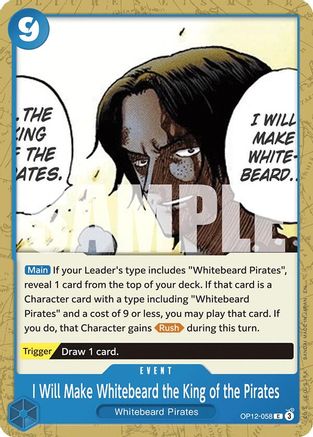 I Will Make Whitebeard the King of the Pirates (OP12-058) [Legacy of the Master] - Deck Out Gaming