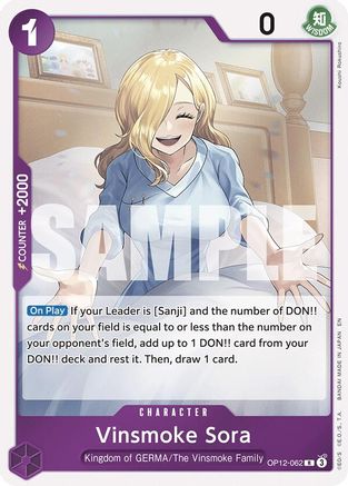 Vinsmoke Sora (OP12-062) [Legacy of the Master] Foil - Deck Out Gaming