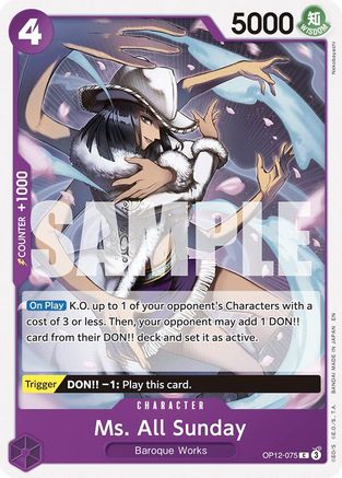 Ms. All Sunday (OP12-075) [Legacy of the Master] - Deck Out Gaming