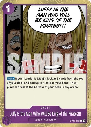 Luffy Is the Man Who Will Be King of the Pirates!!! (OP12-079) [Legacy of the Master] Foil - Deck Out Gaming