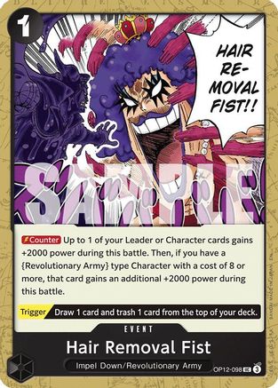 Hair Removal Fist (OP12-098) [Legacy of the Master] - Deck Out Gaming