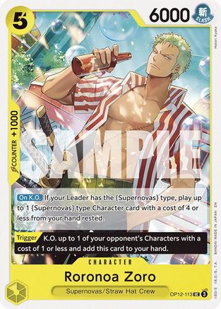 Roronoa Zoro (113) (OP12-113) [Legacy of the Master] - Deck Out Gaming
