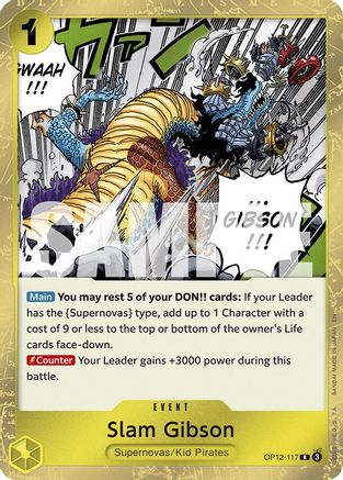 Slam Gibson (OP12-117) [Legacy of the Master] Foil - Deck Out Gaming
