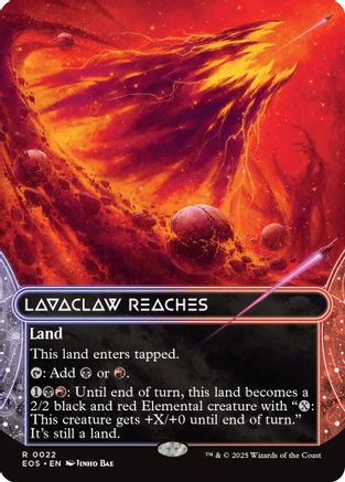Lavaclaw Reaches (0022) (Borderless) (22) [Edge of Eternities: Stellar Sights] foil - Deck Out Gaming