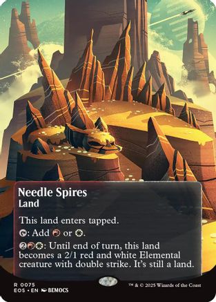 Needle Spires (0075) (Borderless) (75) [Edge of Eternities: Stellar Sights] foil - Deck Out Gaming