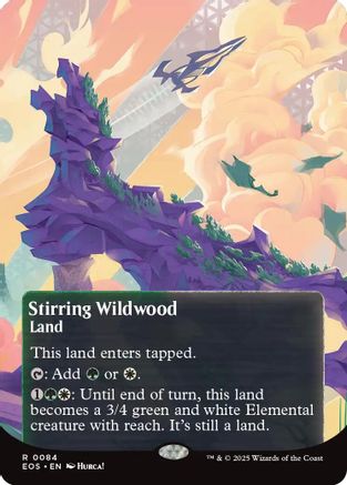 Stirring Wildwood (0084) (Borderless) (84) [Edge of Eternities: Stellar Sights] foil - Deck Out Gaming