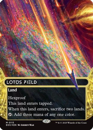 Lotus Field (0113) (Borderless) (Galaxy Foil) (113) [Edge of Eternities: Stellar Sights] foil - Deck Out Gaming