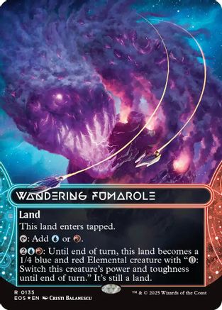 Wandering Fumarole (0135) (Borderless) (Galaxy Foil) (135) [Edge of Eternities: Stellar Sights] foil - Deck Out Gaming