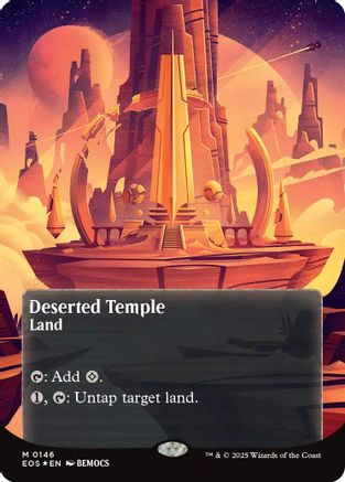 Deserted Temple (0146) (Borderless) (Galaxy Foil) (146) [Edge of Eternities: Stellar Sights] foil - Deck Out Gaming