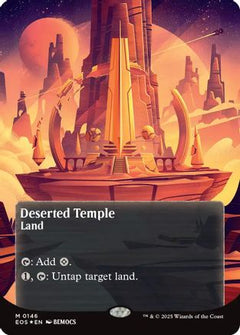 Deserted Temple (0146) (Borderless) (Galaxy Foil) (146) [Edge of Eternities: Stellar Sights] foil - Deck Out Gaming