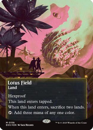 Lotus Field (0158) (Borderless) (Galaxy Foil) (158) [Edge of Eternities: Stellar Sights] foil - Deck Out Gaming