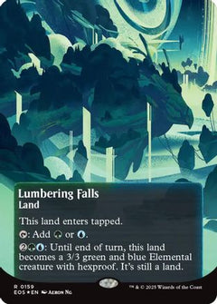 Lumbering Falls (0159) (Borderless) (Galaxy Foil) (159) [Edge of Eternities: Stellar Sights] foil - Deck Out Gaming