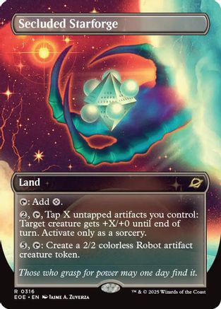 Secluded Starforge (Borderless) (316) [Edge of Eternities] foil - Deck Out Gaming