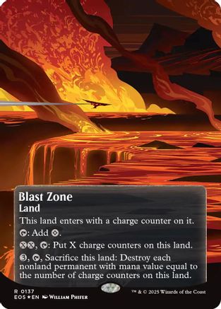 Blast Zone (0137) (Borderless) (Galaxy Foil) (137) [Edge of Eternities: Stellar Sights] foil - Deck Out Gaming