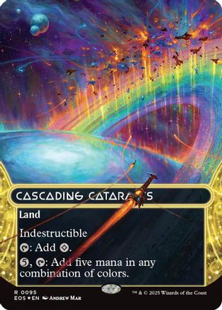 Cascading Cataracts (0095) (Borderless) (Galaxy Foil) (95) [Edge of Eternities: Stellar Sights] foil - Deck Out Gaming