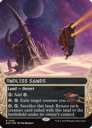 Endless Sands (0105) (Borderless) (Galaxy Foil) (105) [Edge of Eternities: Stellar Sights] foil - Deck Out Gaming