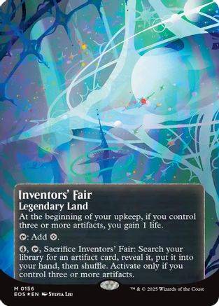 Inventors' Fair (0156) (Borderless) (Galaxy Foil) (156) [Edge of Eternities: Stellar Sights] foil - Deck Out Gaming