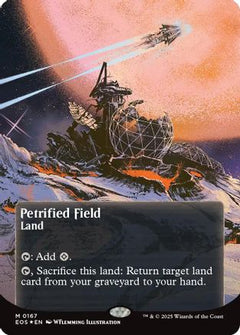 Petrified Field (0167) (Borderless) (Galaxy Foil) (167) [Edge of Eternities: Stellar Sights] foil - Deck Out Gaming