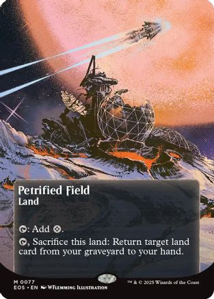 Petrified Field (0077) (Borderless) (77) [Edge of Eternities: Stellar Sights] foil - Deck Out Gaming
