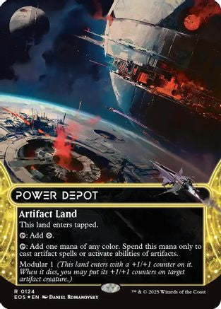 Power Depot (0124) (Borderless) (Galaxy Foil) (124) [Edge of Eternities: Stellar Sights] foil - Deck Out Gaming