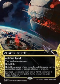 Power Depot (0124) (Borderless) (Galaxy Foil) (124) [Edge of Eternities: Stellar Sights] foil - Deck Out Gaming