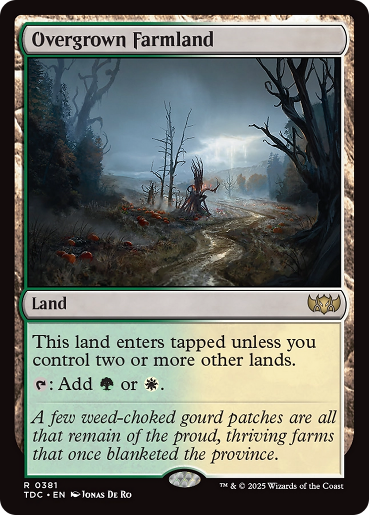 Overgrown Farmland (381) [Commander: Tarkir: Dragonstorm] - Deck Out Gaming