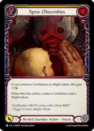 Spew Obscenities (SUP078) [Super Slam] Rainbow Foil - Deck Out Gaming