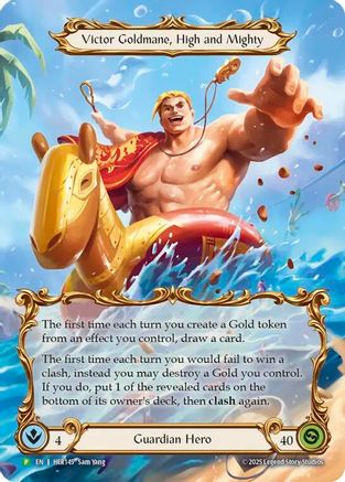 Victor Goldmane, High and Mighty - HER145 (HER145) [Flesh and Blood: Promo Cards] Rainbow Foil - Deck Out Gaming