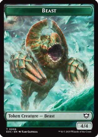 Beast (0006) // Elemental (0007) Double-Sided Token (6) [Commander: Edge of Eternities] - Deck Out Gaming