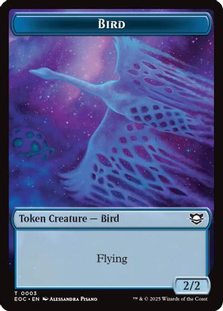 Bird // Golem (0012) Double-Sided Token (3) [Commander: Edge of Eternities] - Deck Out Gaming
