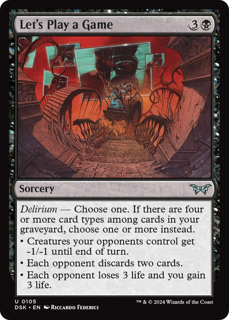 Let's Play a Game (105) [Duskmourn: House of Horror] foil - Deck Out Gaming