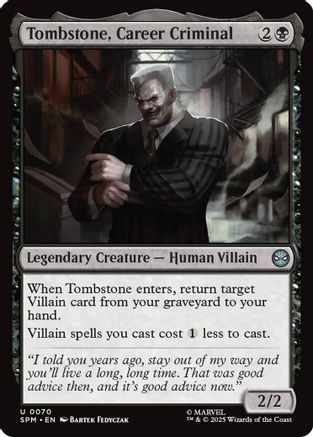 Tombstone, Career Criminal (70) [Marvel's Spider-Man] foil - Deck Out Gaming