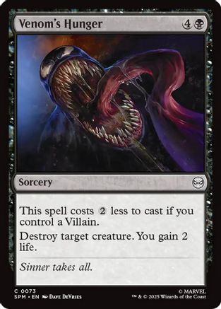 Venom's Hunger (73) [Marvel's Spider-Man] foil - Deck Out Gaming