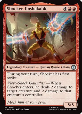 Shocker, Unshakable (89) [Marvel's Spider-Man] - Deck Out Gaming
