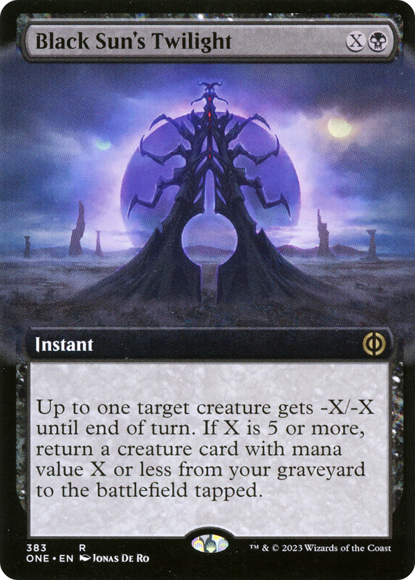 Black Sun's Twilight (Extended Art) (383) [Phyrexia: All Will Be One] foil - Deck Out Gaming