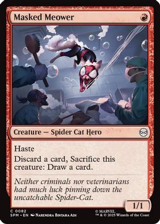 Masked Meower (82) [Marvel's Spider-Man] foil - Deck Out Gaming