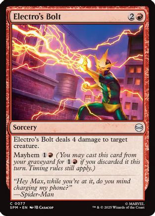 Electro's Bolt (77) [Marvel's Spider-Man] foil - Deck Out Gaming