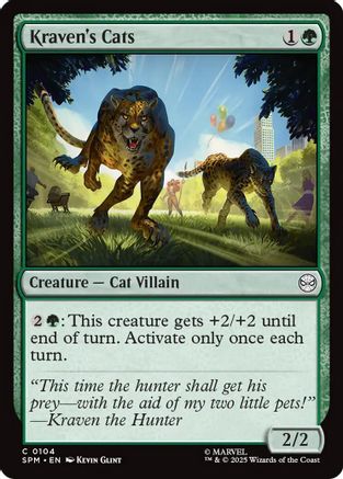 Kraven's Cats (104) [Marvel's Spider-Man] foil - Deck Out Gaming