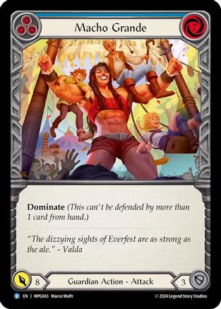 Macho Grande (Blue) (MPG043) [Mastery Pack Guardian] Rainbow Foil - Deck Out Gaming