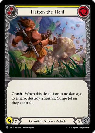 Flatten the Field (Yellow) (MPG077) [Mastery Pack Guardian] Rainbow Foil - Deck Out Gaming