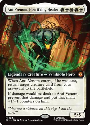 Anti-Venom, Horrifying Healer (Extended Art) (244) [Marvel's Spider-Man] foil - Deck Out Gaming