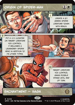 Origin of Spider-Man (Borderless) (218) [Marvel's Spider-Man] - Deck Out Gaming